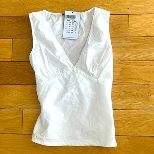 Brand new with tags Brandy Melville white cotton top ONE SIZE